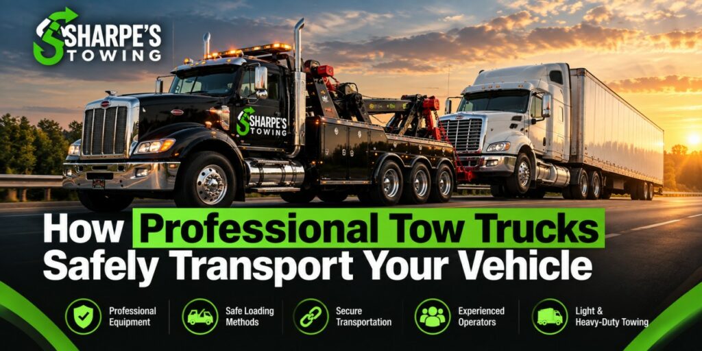 How Professional Tow Trucks Safely Transport Your Vehicle